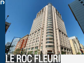 Le Rocy Fleury luxury condo building apartments for sale and for rent in Downtown Montreal's golden square mile