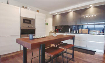 Kitchen in luxury condo for sale at 1300 Rene Levesque