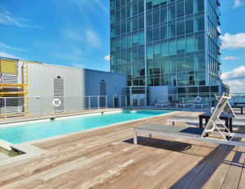 Sky pool in the Altoria building at 495 Viger Downtonw Montreal