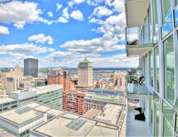 Views from the Altoria condo building in Downtown Montreal